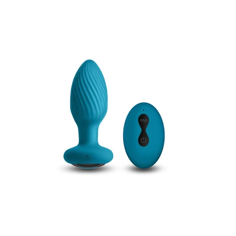 INYA Alpine - Vibrirajući butt plug sa daljinskim upravljačem, vodootporan, plavi