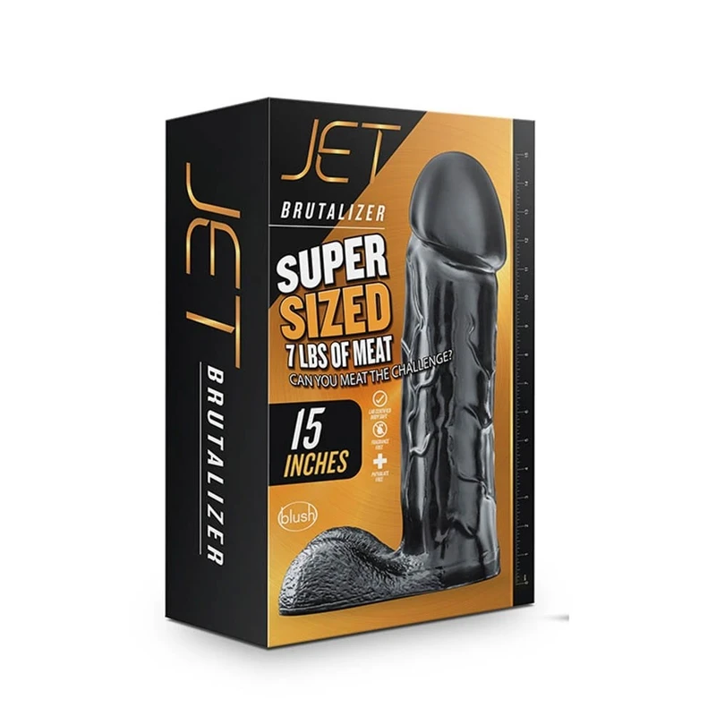 JET BRUTALIZER BLACK 38cm - Igračka za Odrasle sa Testisima