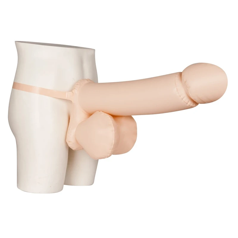 Jolly Booby - Inflatable Penis sa prilagodljivim remenom, 53 cm