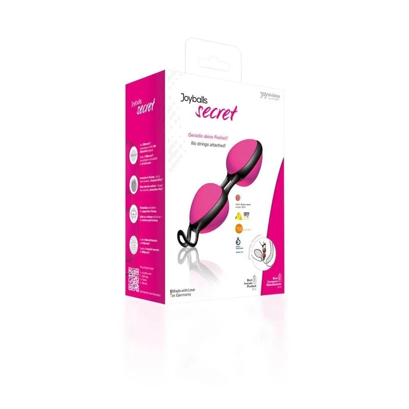 Joyballs Secret Roze Black - Vodootporne Kegel loptice za jačanje mišića vagine