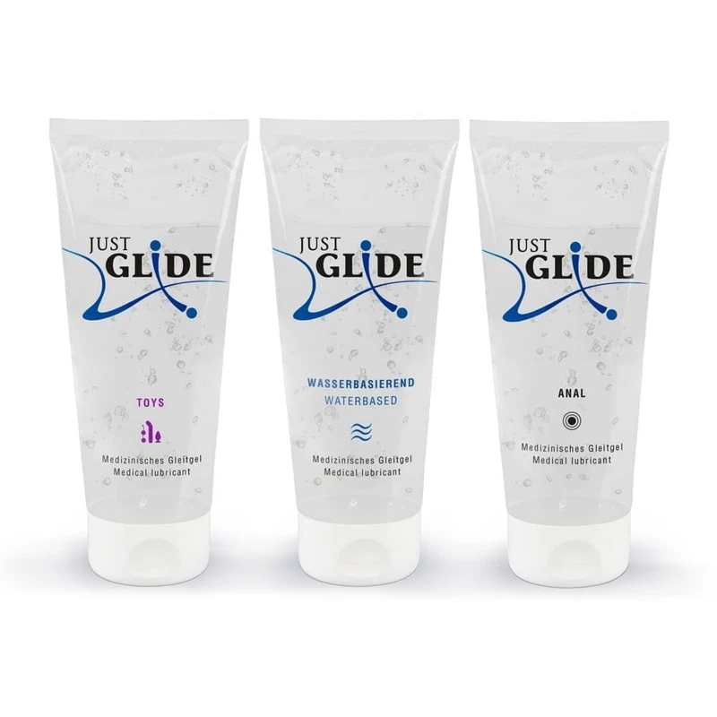 Just Glide 3x200ml set lubrikanata - Vodeni, Analni i Za Igračke