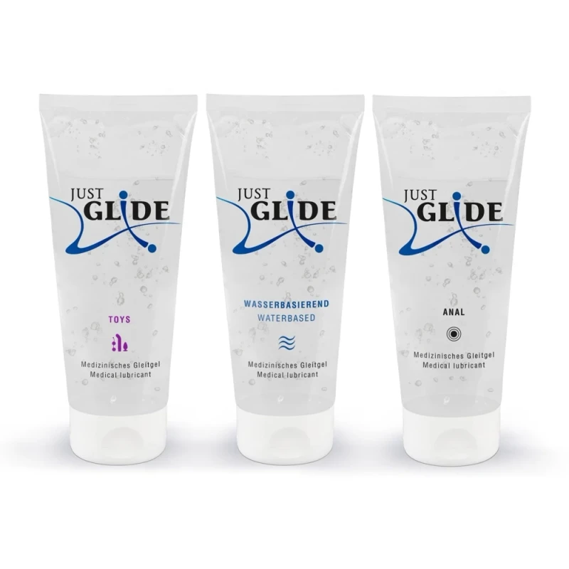 Just Glide 3x200ml set lubrikanata - Vodeni, Analni i Za Igračke