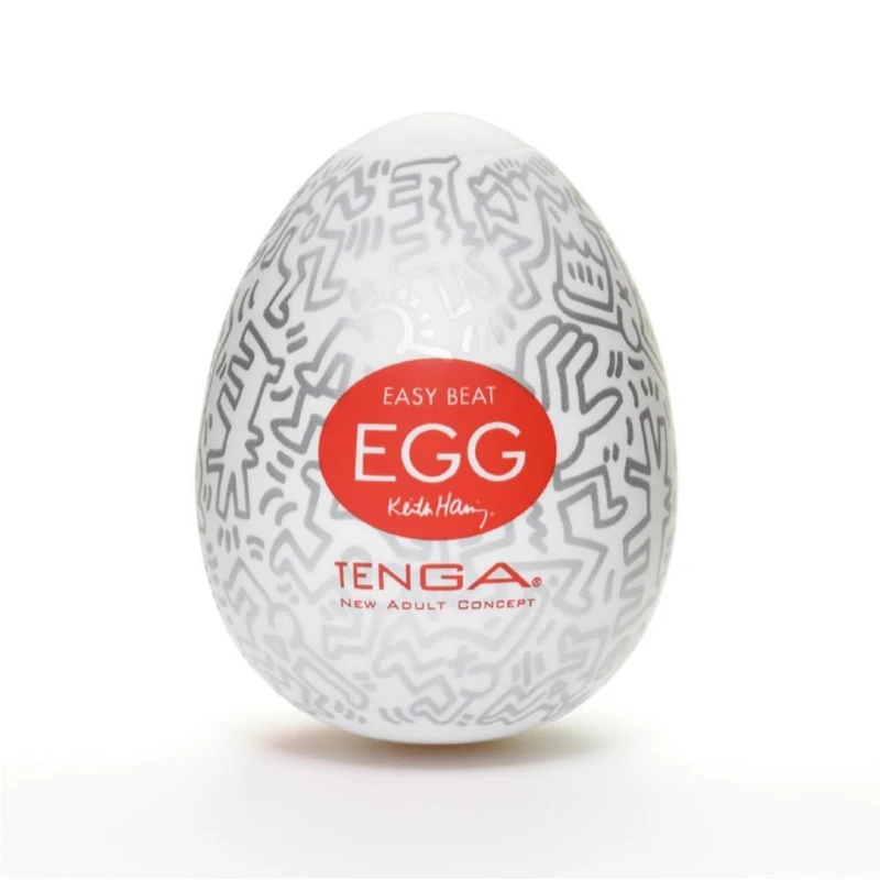 KEITH HARING EGG Party - Tenga Super Stretch Pleasure Sleeve 7cm Prozirni Vodootporni