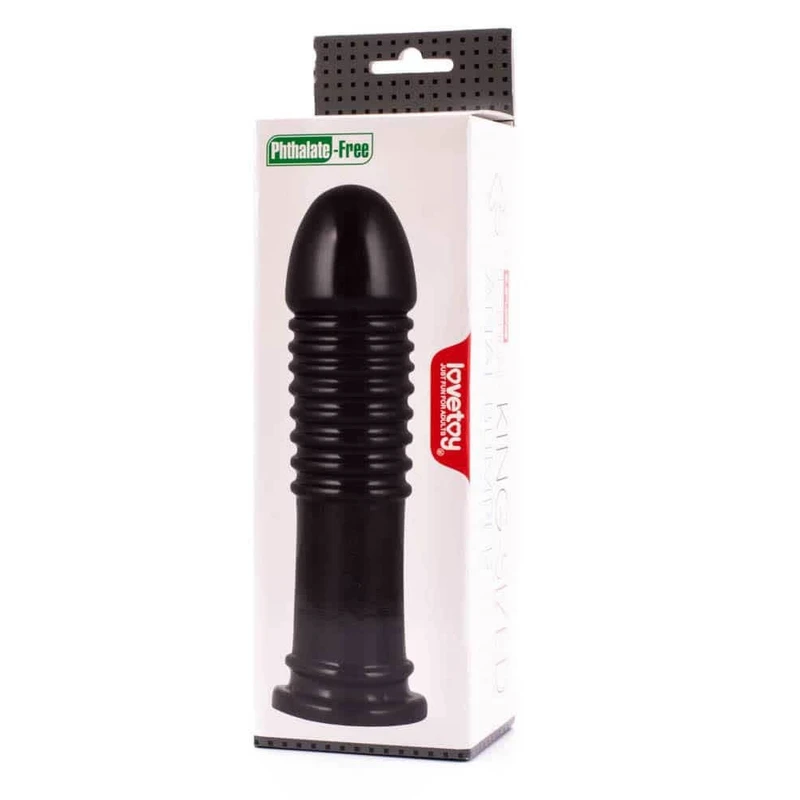 King-Sized Anal Bumper - Lovetoy Crni Vakuumski Igračka sa 22,5cm Dužine