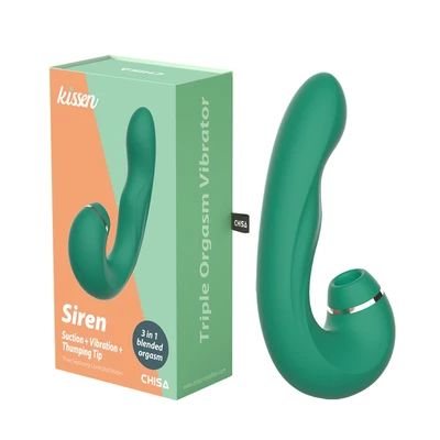 Kissen Sirena - luksuzna igračka za odrasle sa vibracijom i usisavanjem, zelena - Sexy Shop