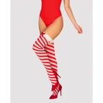 Kissmas čarape L/XL - Obsessive, crveno-bijele