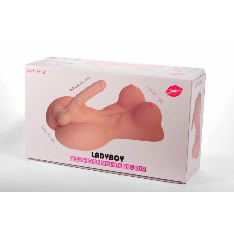 Ladyboy masturbator Mistress - kožni, vodootporni, 20,5 cm