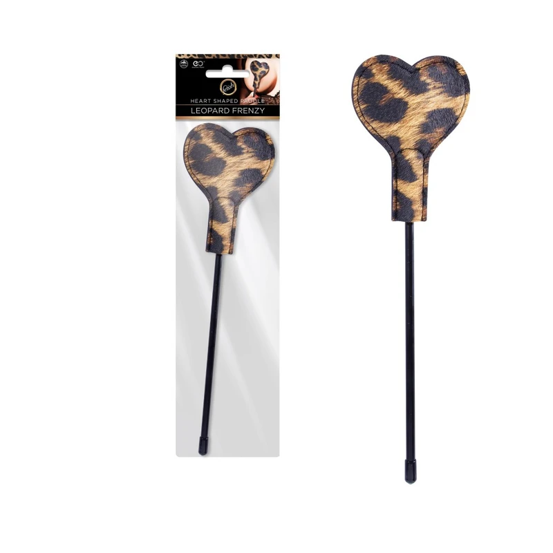 Leopard frenzy srce oblikovani paddle za intimne igre