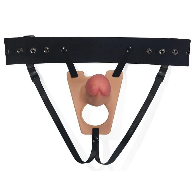 Lifelike Hollow Strap-On sa Super Mekim Glansom - 20,3 cm, Lovetoy