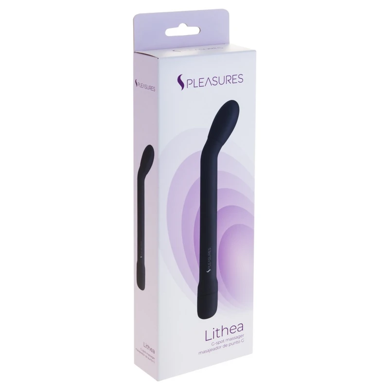 Lithea Black - Vodootporni vibrator za G-tačku, 18 cm, S Pleasures