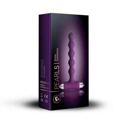 Ljubičaste vibrajuće analne perle za početnike 17cm Rocks-Off - Sexy Shop