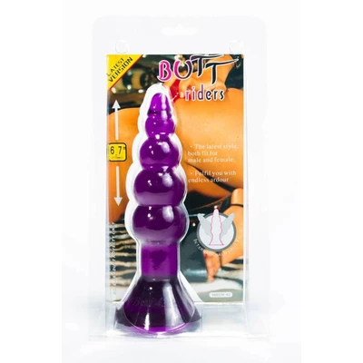 Ljubičasti Butt Plug sa Perlama 17cm - Sexy Shop