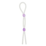 Ljubičasti silikonski cock ring od 17,8 cm sa 2 zrna, vodootporan