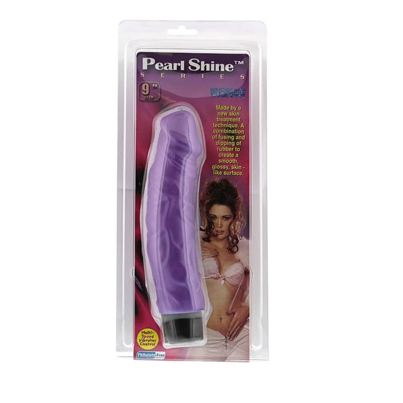 Ljubičasti vibrator Pearl Shine 9 sa svim brzinama i vodootpornom površinom