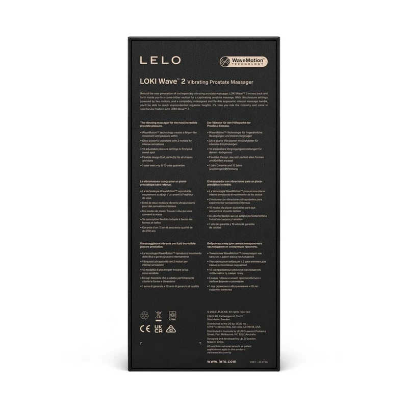 LOKI Wave™ 2 vibrator, plavi, vodootporni masazer za prostatu