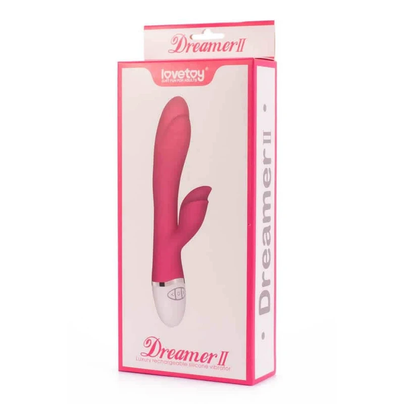 Lovetoy Dreamer II Vibrator Roze 20,5cm sa Klitoralnim Stimulansom Vodootporni G-tačka