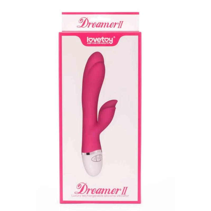 Lovetoy Dreamer II Vibrator Roze 20,5cm sa Klitoralnim Stimulansom Vodootporni G-tačka