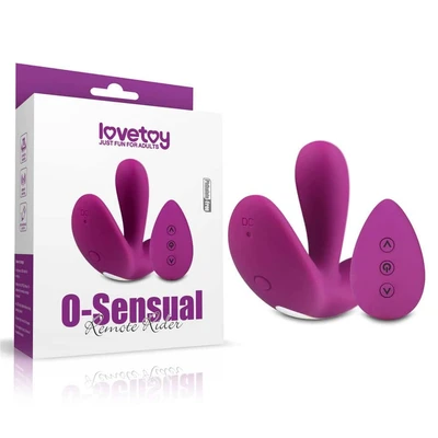Lovetoy O-Sensual Remote Rider - Ljubičasti vibrator sa daljinskim upravljačem, vodootporan, za stimulaciju G tačke i klitorisa - Sexy Shop