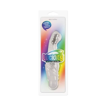 Lucidity Mirage - Prozirni Vodootporni Vibro G-tačka sa Svetlima - Sexy Shop