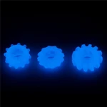 Lumino Play Penis Ring - glow in the dark, vodootporni, prozirni 3 komada