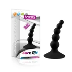 Lure Me Black Beaded Butt Plug 10cm