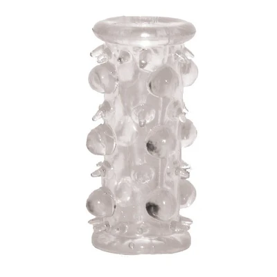 Lust Cluster Clear - Vodootporna čarobna rukava sa stimulativnim perlicama, 7,1 cm - Sexy Shop