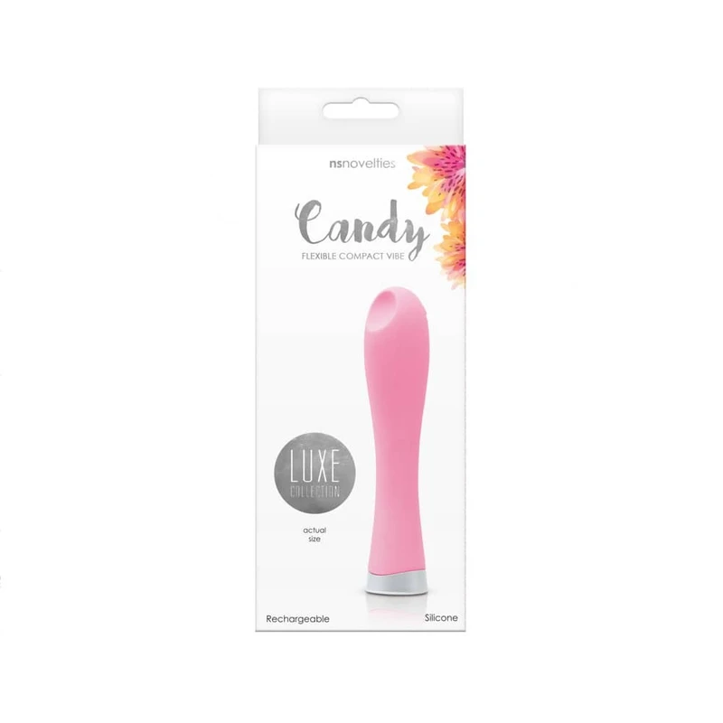 Luxe Candy Pink silikon vibro stimulator za G tačku vodootporni 13cm
