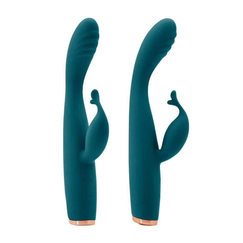 Luxe Skye Teal - Vibrator sa stimulansom klitorisa, vodootporan, 18,8 cm, plavi