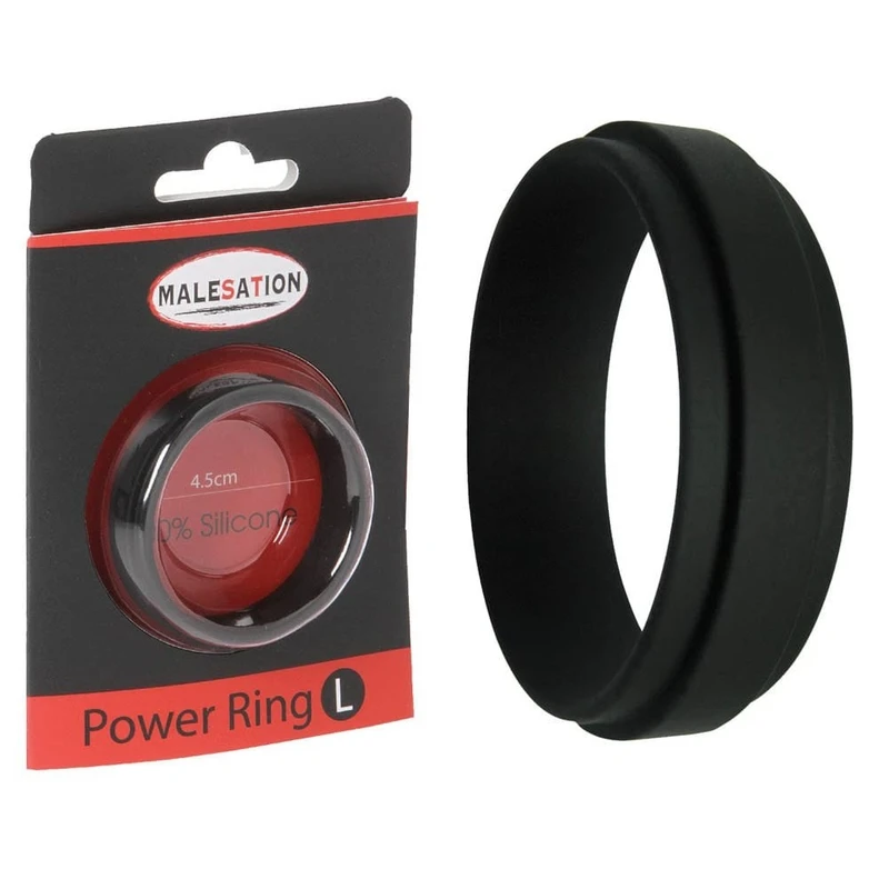 Malesation Power Ring - Vodootporni crni prsten za poboljšanje senzacija
