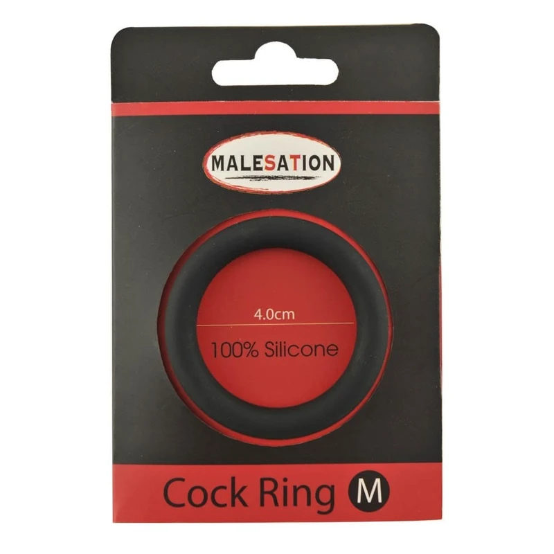 Malesation vodootporni crni silikonasti prsten za penis