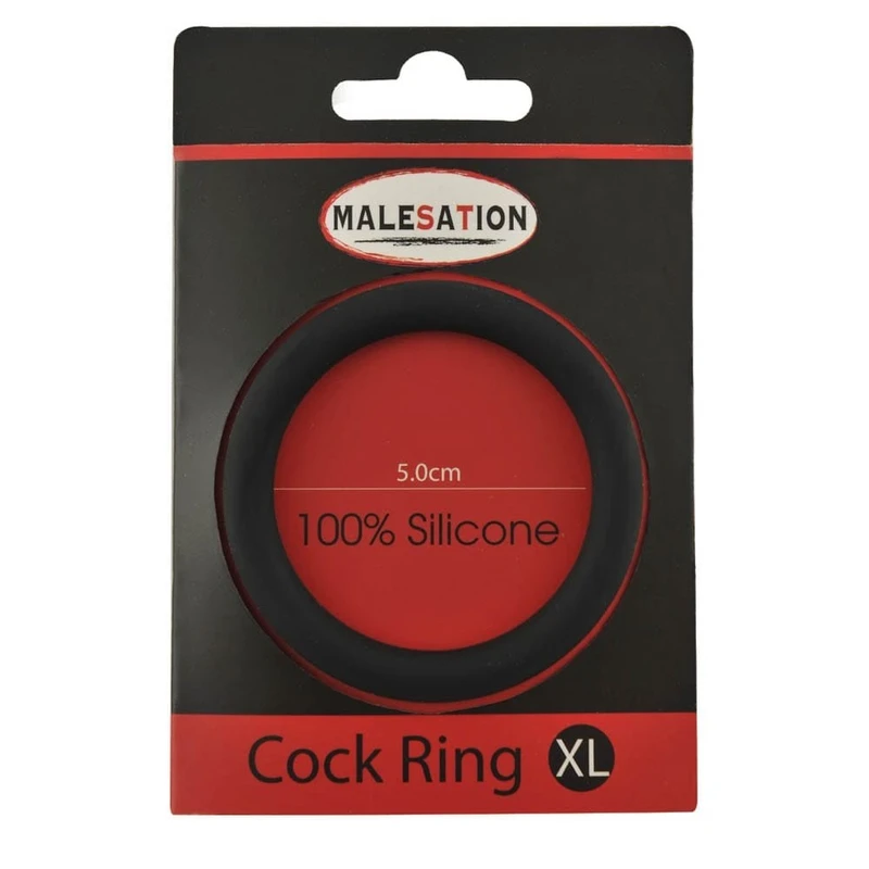 Malesation Vodootporni Silikonski Cock Ring Crni XL