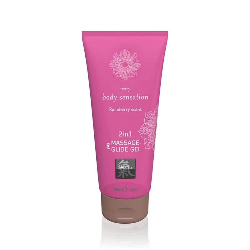 Massage & Glide Gel 2 u 1 - Miris maline 200ml - Shiatsu