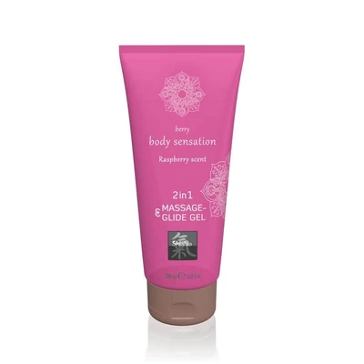 Massage & Glide Gel 2 u 1 - Miris maline 200ml - Shiatsu - Sexy Shop