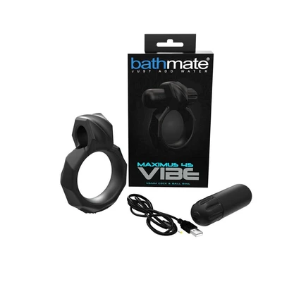 Maximus Vibe Vibrirajući Prsten za Igru sa Stimulansom Klitorisa - Vodootporan - Crni - Sexy Shop