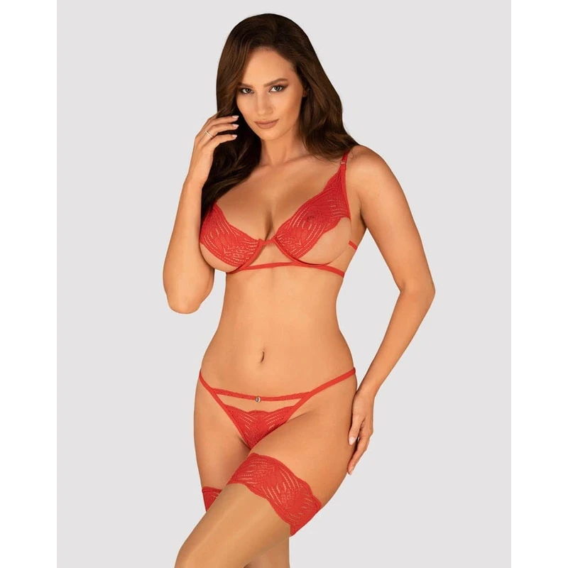 Mellania crveni 2-pcs set S/M Obsessive