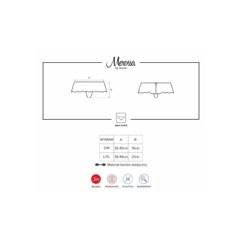 Merossa crne culotte gaće L/XL by Obsessive