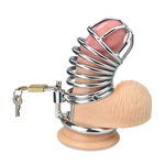 Metalna kavezica za čednost sa bravicom Lovetoy srebrna 8,3cm
