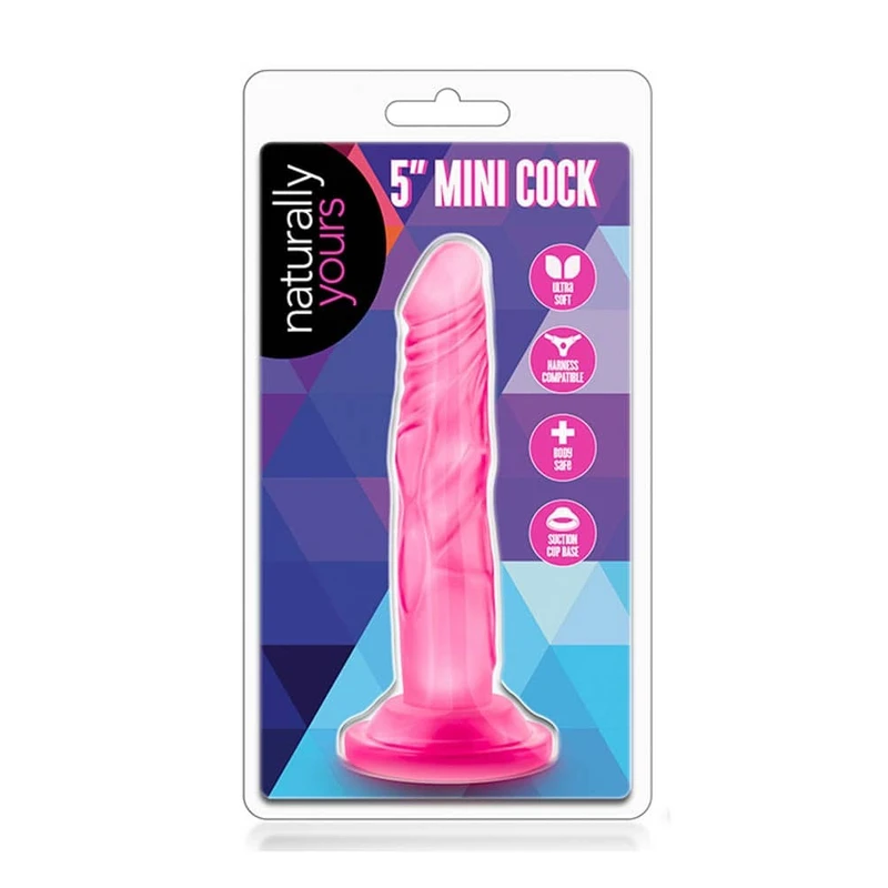 Mini Realistični Dildo sa Vakuumskim Postoljem - Roze 14,6 cm
