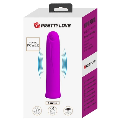 Mini vibrator Pretty Love Curtis Purple - ljubičasti vodootporni sa 12 vibracionih modova - Sexy Shop