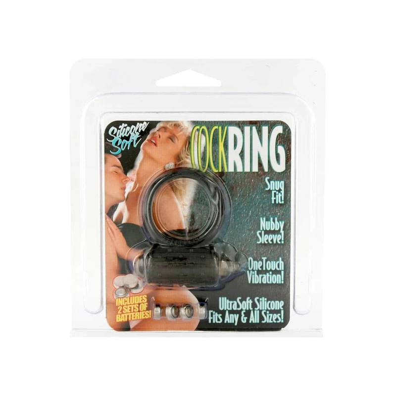 Mini Vibrirajući Cockring Crni sa Stimulansom Klitorisa