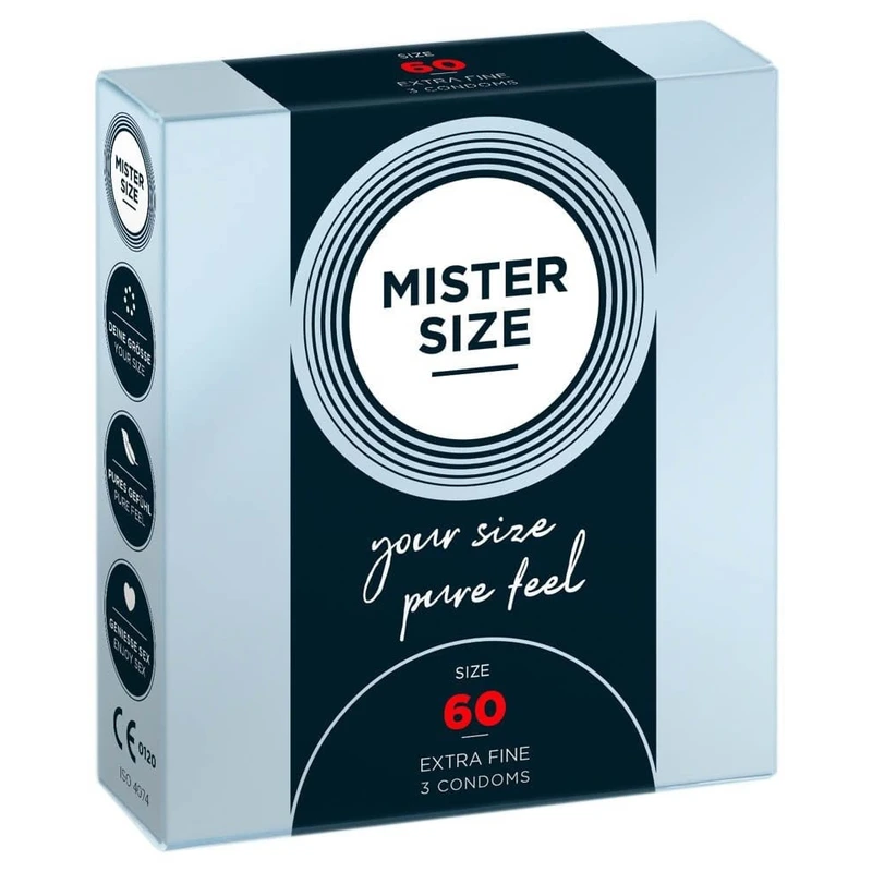 Mister Size prezervativi 60 mm - 3 komada za optimalno uživanje