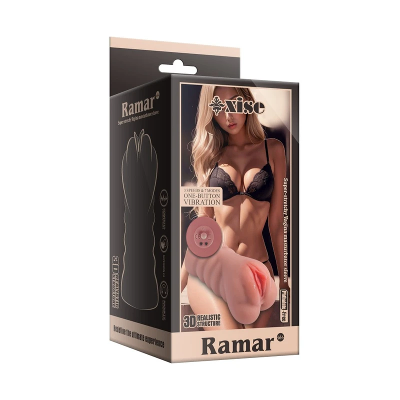 Mistress vaginalni masturbator sa vibracijama - 18cm, vodootporan, kožni