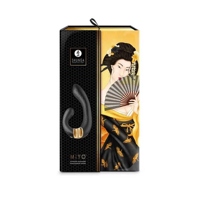 MIYO BLACK dvostruka stimulacija crni vibrator