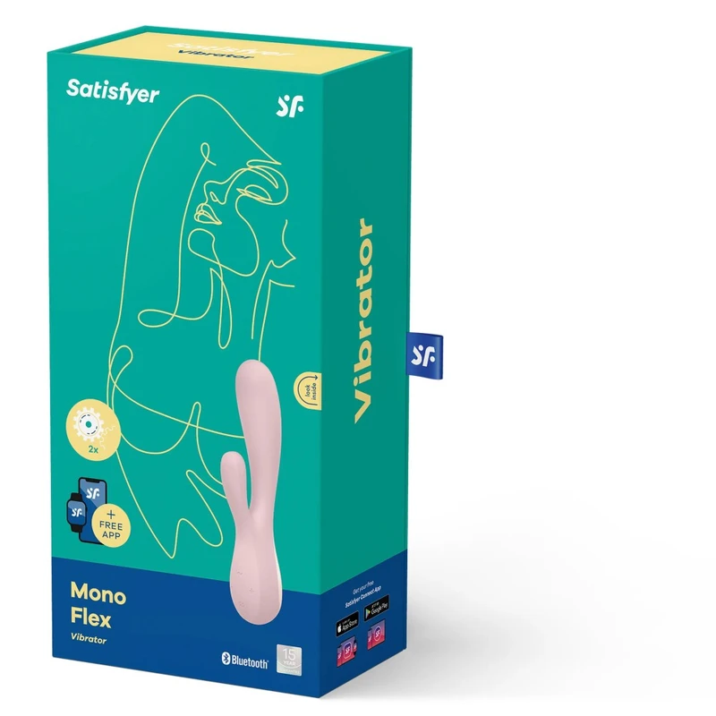 Mono Flex Rabbit Vibrator - Roze Satisfyer za spojeno zadovoljstvo
