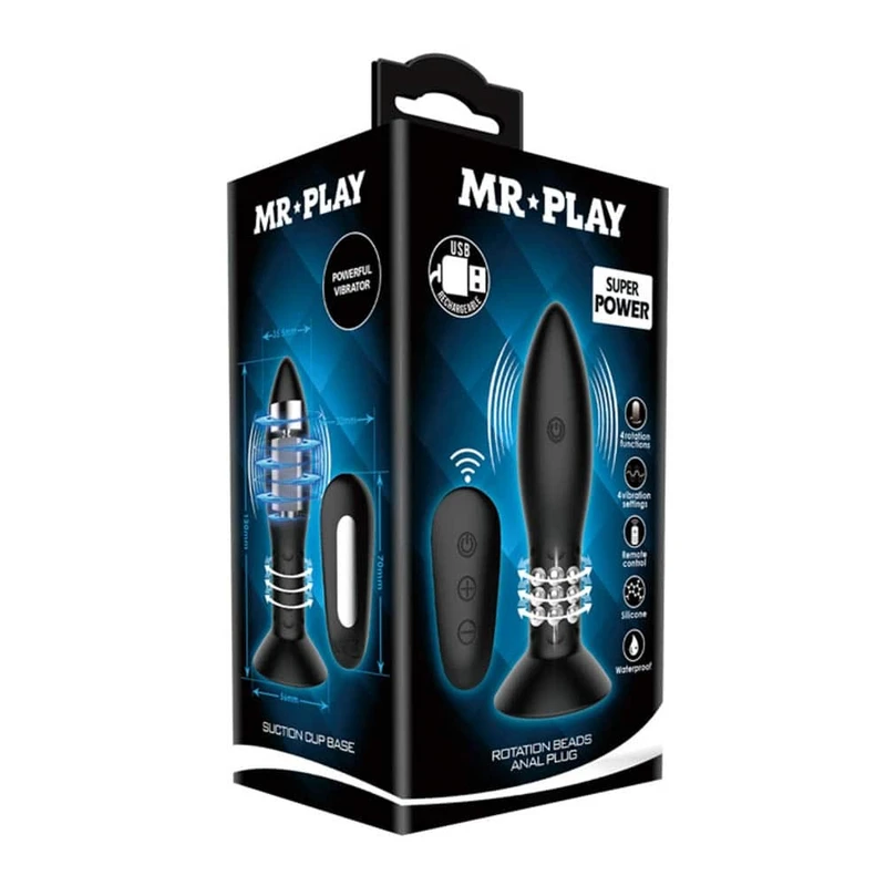 Mr. Play Rotirajući Analni Plug sa Daljinskim Upravljačem