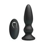 Mr. Play Super Power Anal Plug II - Vibrirajući analni čep sa daljinskim, vodootporan, 12,5 cm, crni
