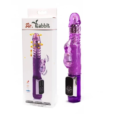 Mr. Rabbit Vibrator Ljubičasti sa Stimulansom Klitorisa, Vodootporni, Rotirajući 23cm - Sexy Shop
