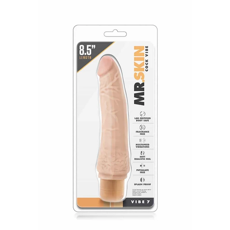 Mr. Skin Cock Vibe - Vodootporni vibrator sa višestrukim brzinama, 21.5 cm