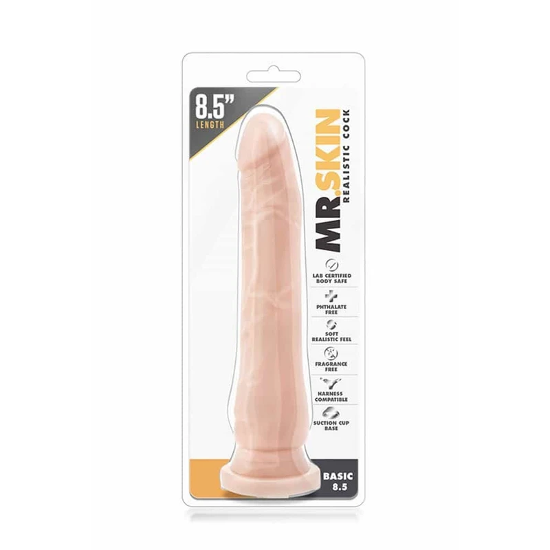 Mr. Skin Realistic Dildo sa vakuumskim postoljem 21,5cm Bež