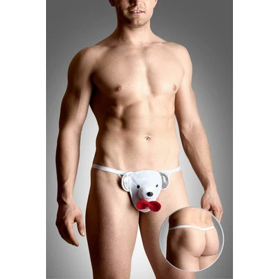 Muški tange 100% poliester - Softline, bijele - Sexy Shop